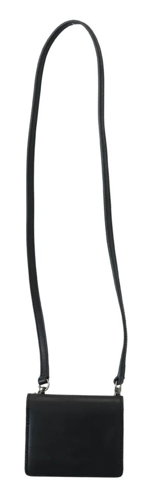 Dolce & Gabbana Black Leather Bifold Shoulder Sling Women Wallet (Copy)