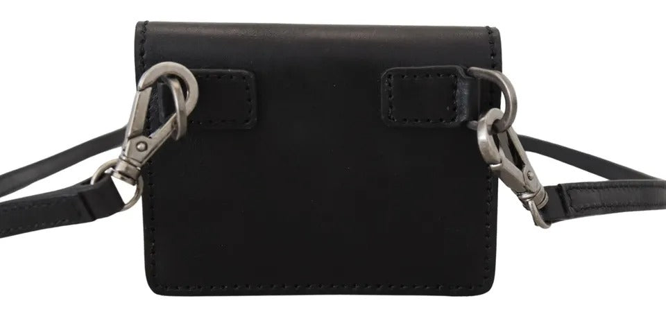 Dolce & Gabbana Black Leather Bifold Shoulder Sling Women Wallet (Copy)