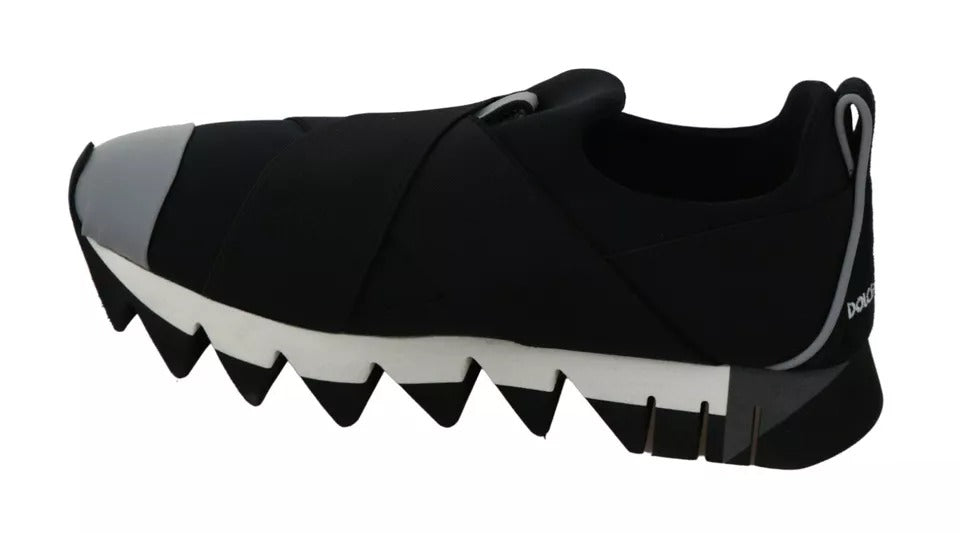 Dolce & Gabbana Black Shark Neoprene Stretch Sneakers Shoes (Copy)