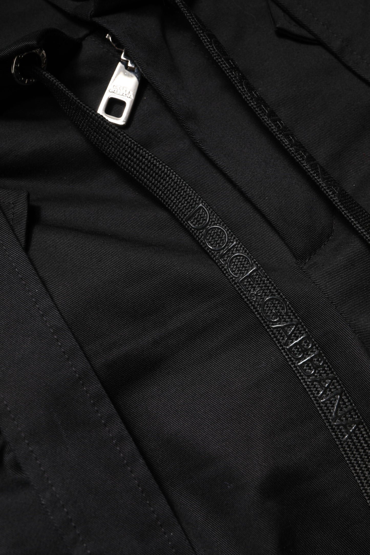 Dolce & Gabbana Black Cotton High Waist Cargo Pants