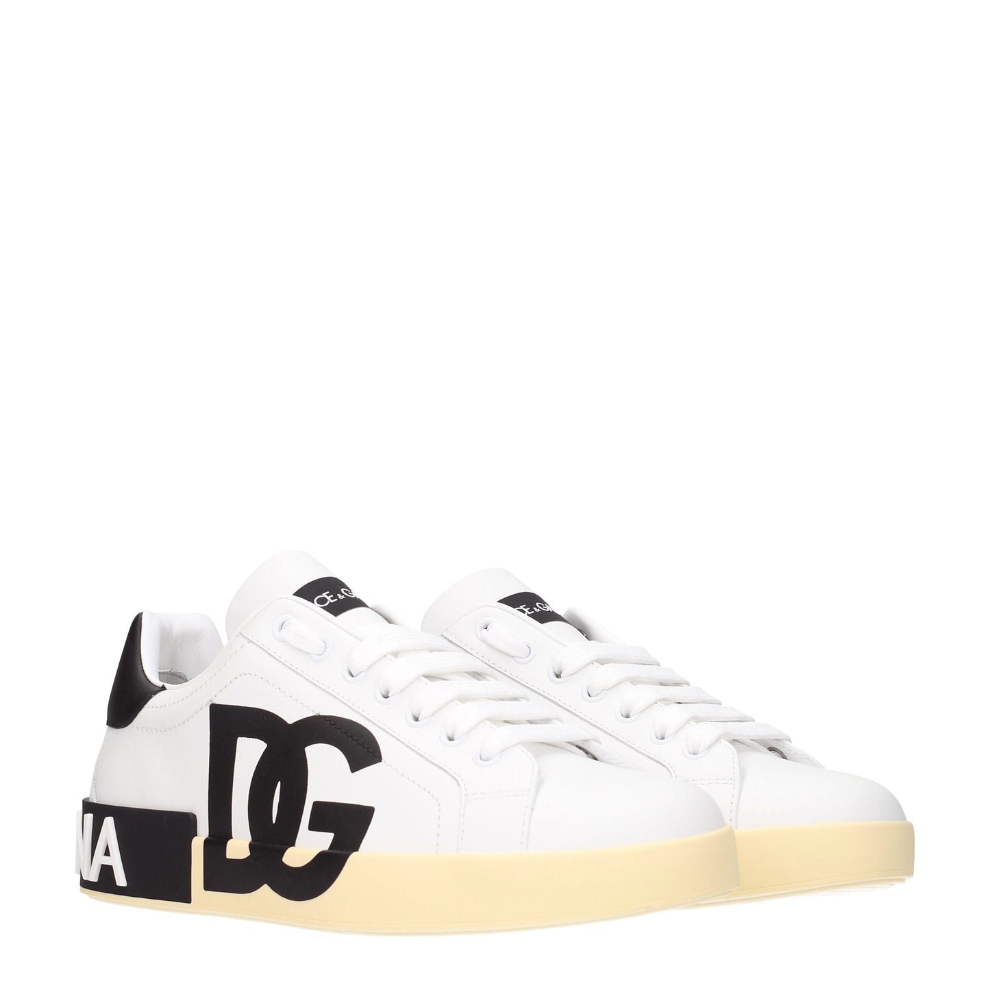 Dolce & Gabbana White Leather Sneakers
