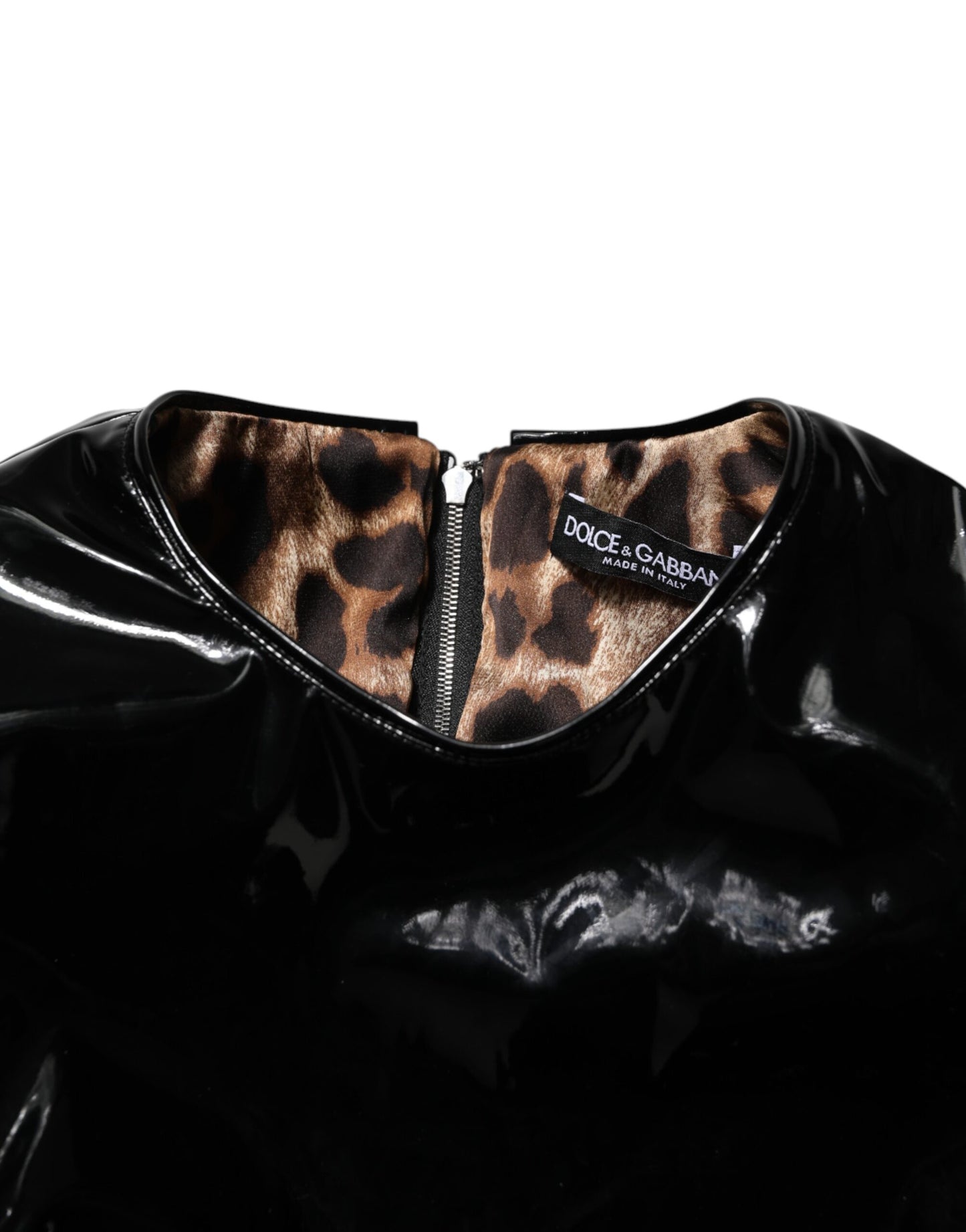 Dolce & Gabbana Black Bodycon Sheath Puff Sleeve Mini Dress