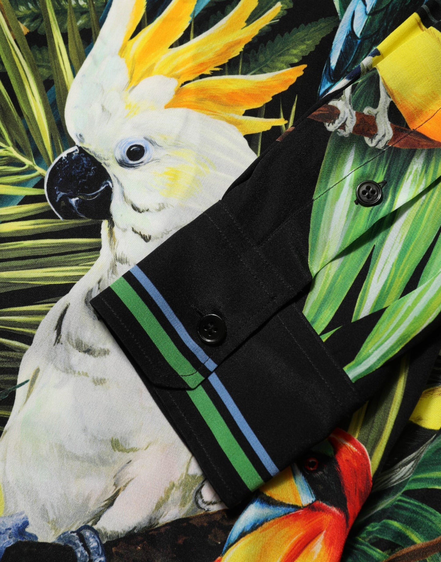 Dolce & Gabbana Multicolor Parrot Print Lounge Casual Shirt