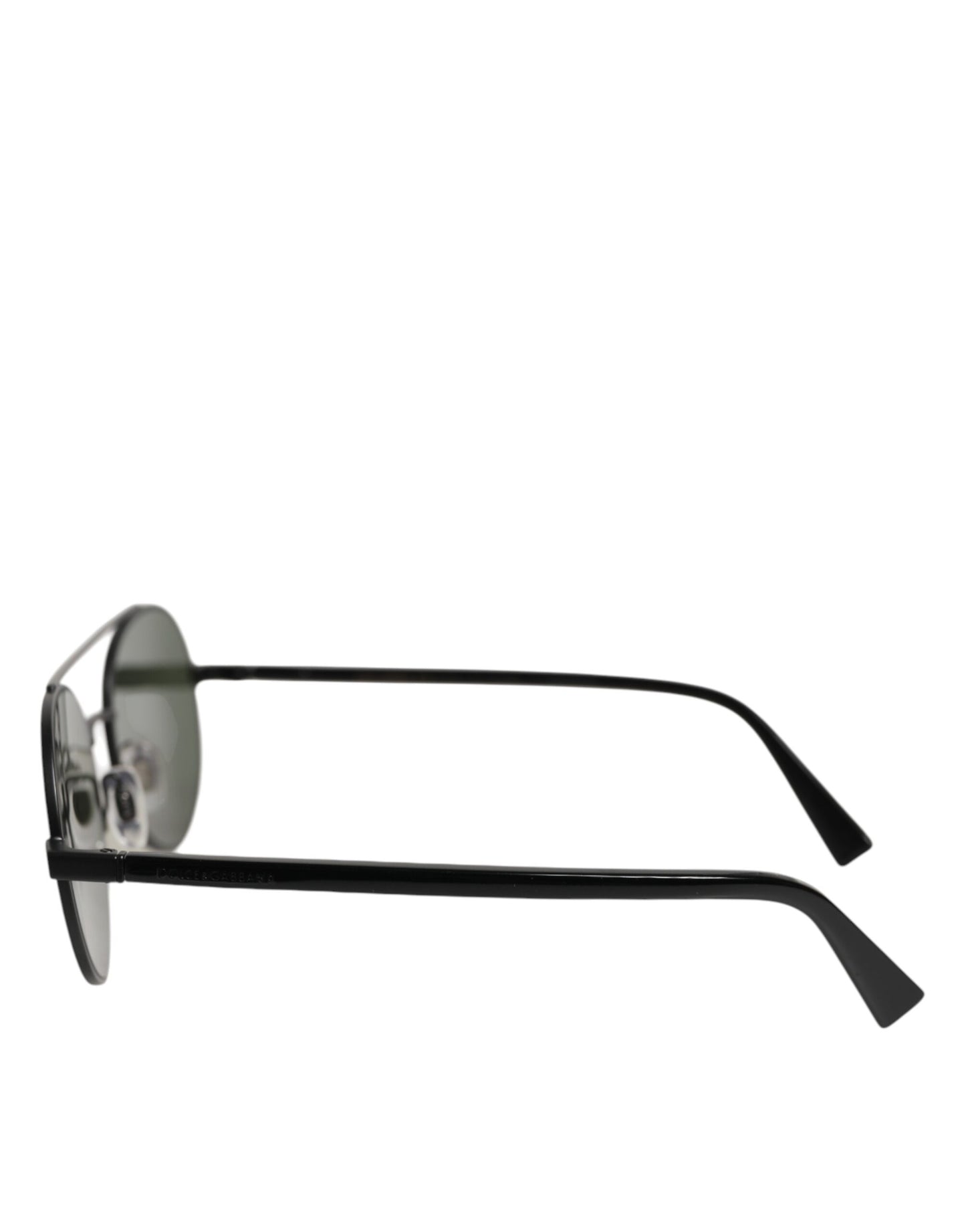 Dolce & Gabbana DG2245 Matte Black Steel Frame Gray Lens Sunglasses