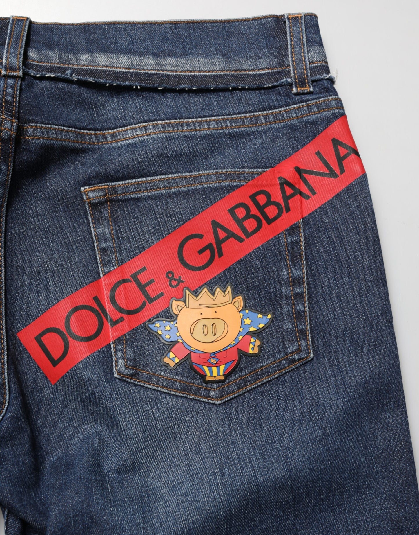 Dolce & Gabbana Blue Cotton Stretch Skinny Men Denim Jeans