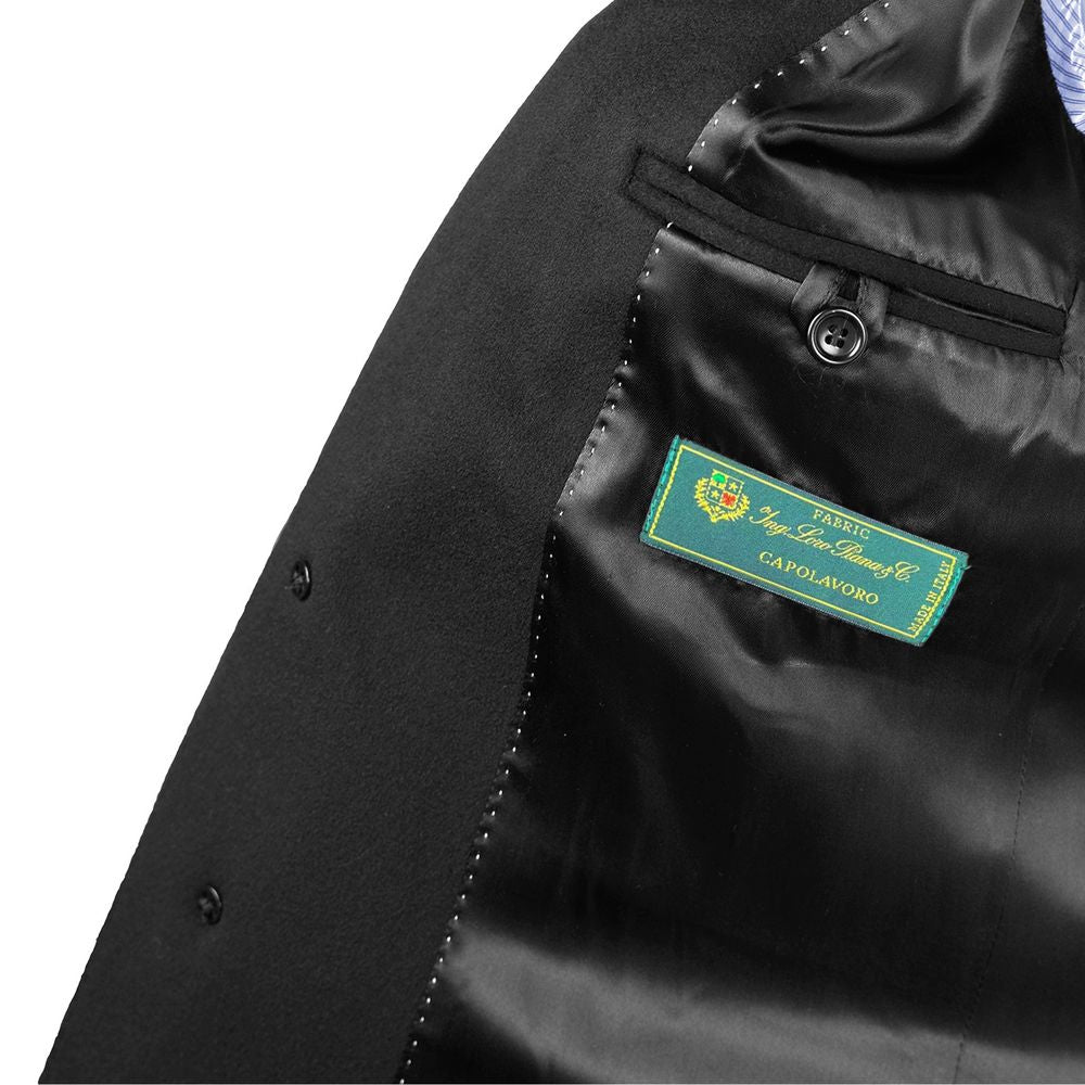 Made in Italy Black Wool Coat