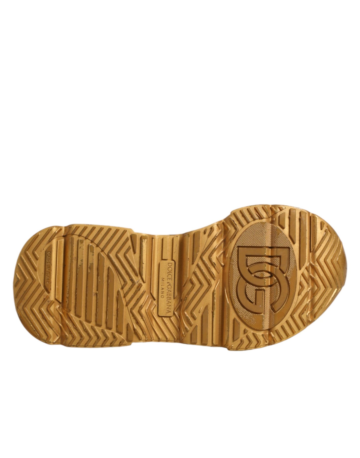 Dolce & Gabbana White Gold Daymaster Low Top Sneakers Shoes