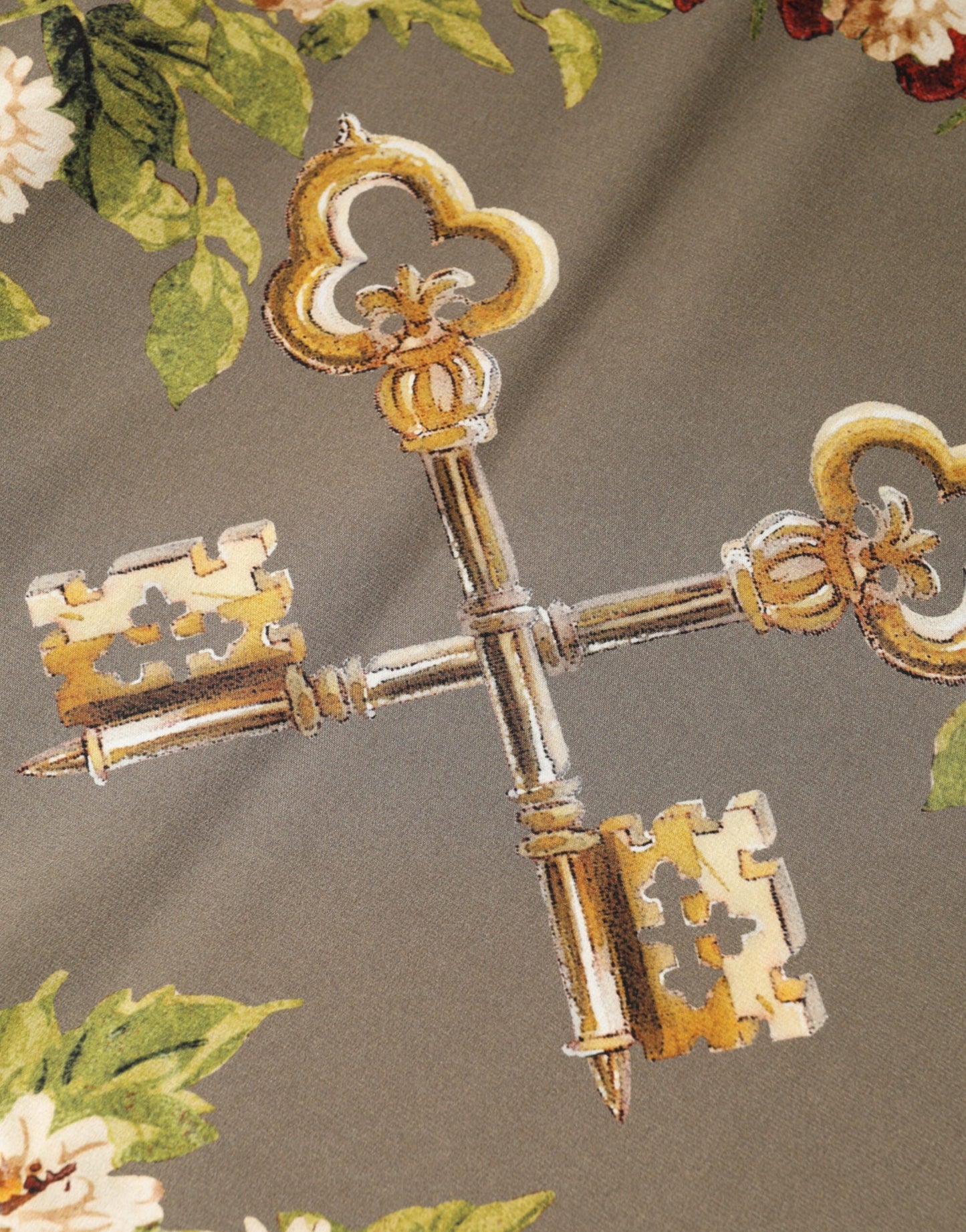 Dolce & Gabbana Enchanted Sicily Silk Crewneck Blouse Sweater