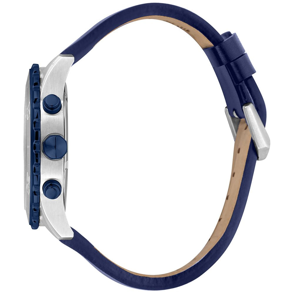 Just Cavalli Blue Leather Sport Watch