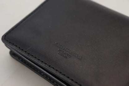 Dolce & Gabbana Black Leather Bifold Shoulder Sling Women Wallet (Copy)