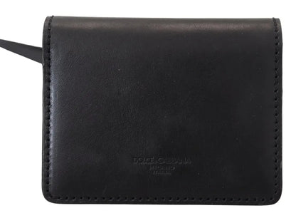 Dolce & Gabbana Black Leather Bifold Shoulder Sling Women Wallet (Copy)
