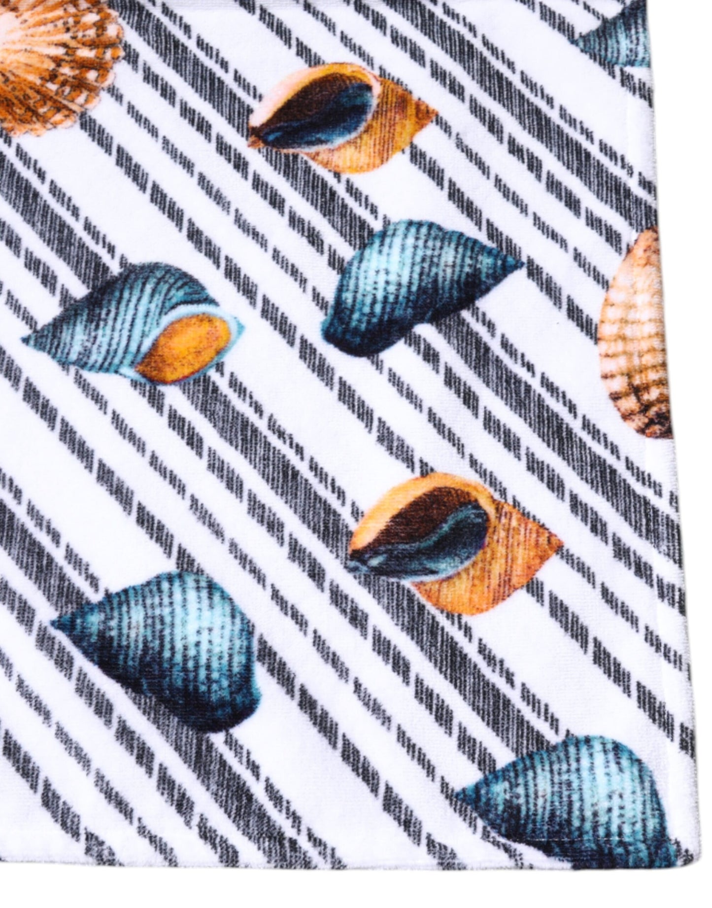 Dolce & Gabbana Multicolor Stripes Seashells Beach Towel