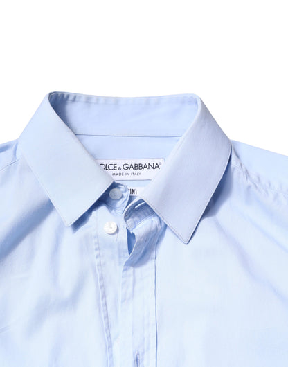 Dolce & Gabbana Light Blue Cotton MARTINI Formal Dress Shirt