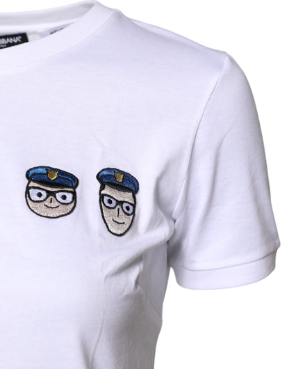 Dolce & Gabbana White #DGFamily Cotton Crew Neck T-shirt