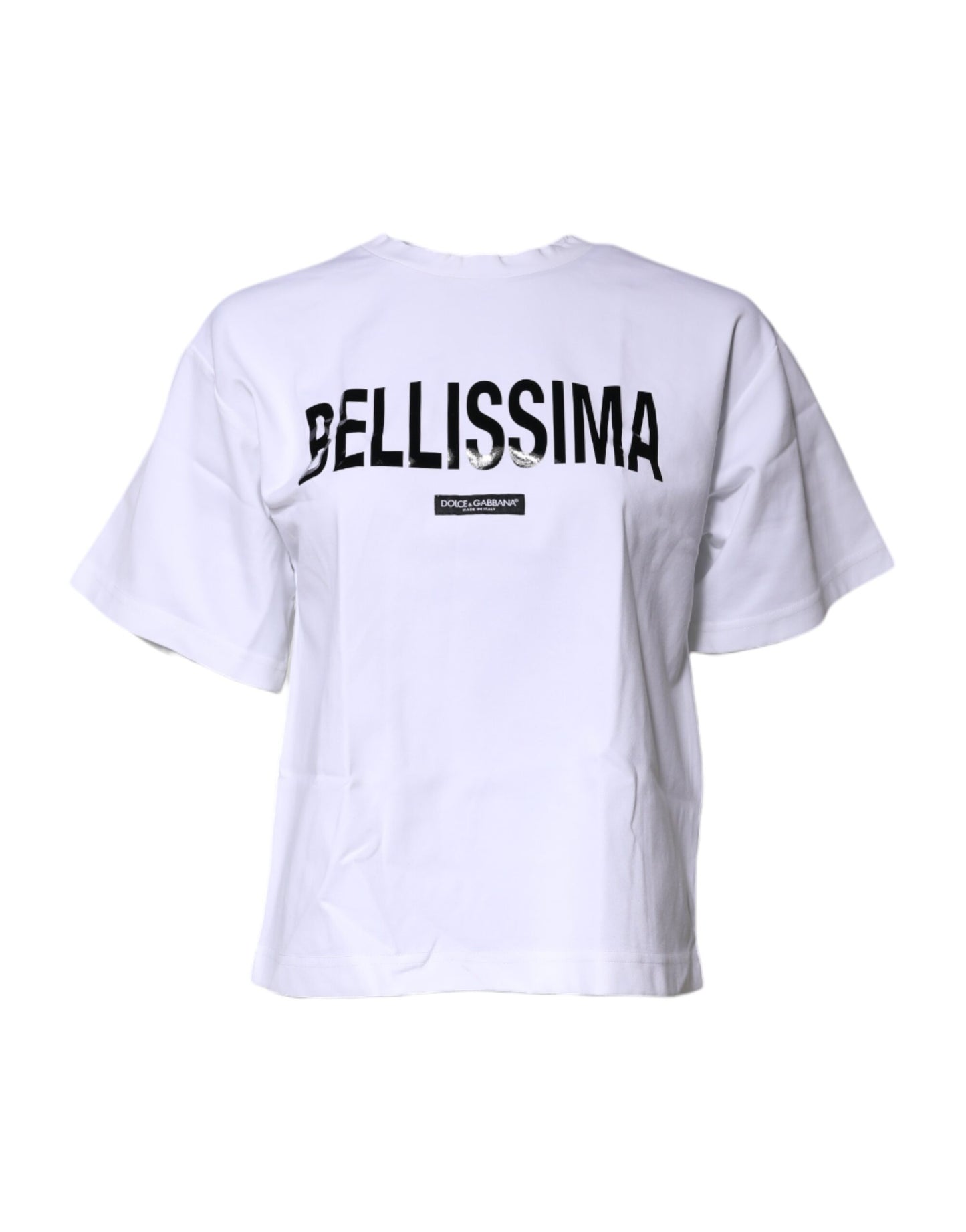 Dolce & Gabbana White Bellissima Cotton Crew Neck T-shirt