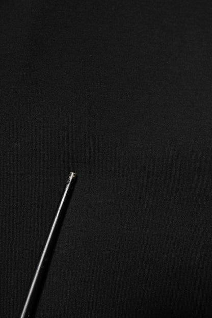 Dolce & Gabbana Black Cotton DG Crew Neck Pullover Sweater