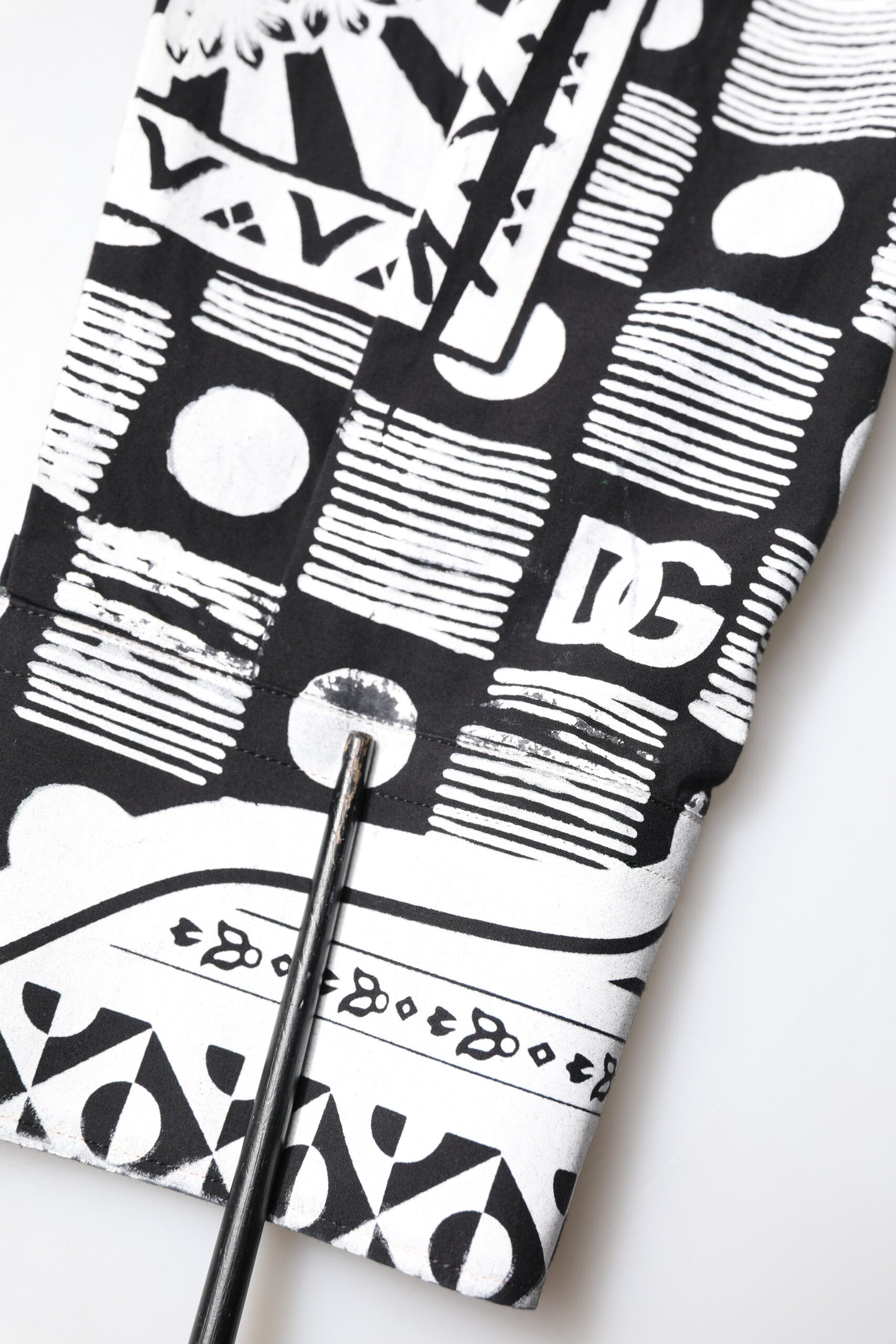 Dolce & Gabbana Black White Bandana MARTINI Casual Shirt