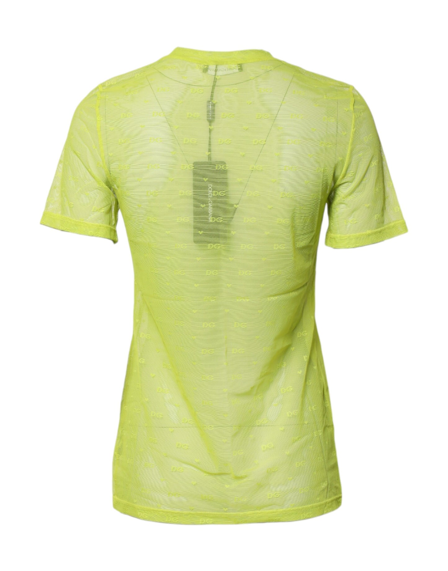 Dolce & Gabbana Green Nylon See Through Women Short Sleeves Top