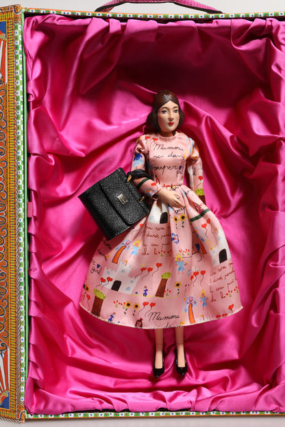 Dolce & Gabbana Pink Dress Ceramic Porcelain Fashion Leather Sicily Dolls