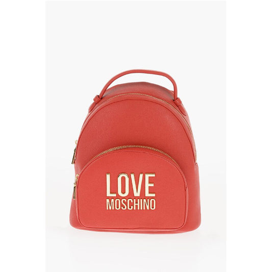 Moschino Red Polyethylene Backpack