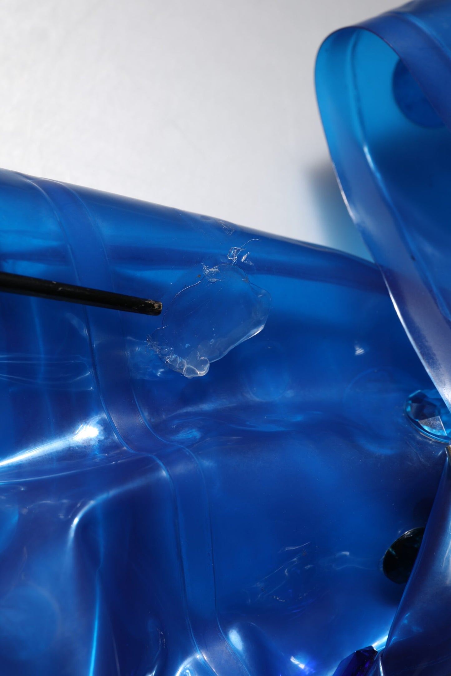 Dolce & Gabbana Blue Crystal Hooded Raincoat Jacket