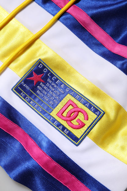 Dolce & Gabbana Multicolor Polyester Long Sleeves V-Neck Top