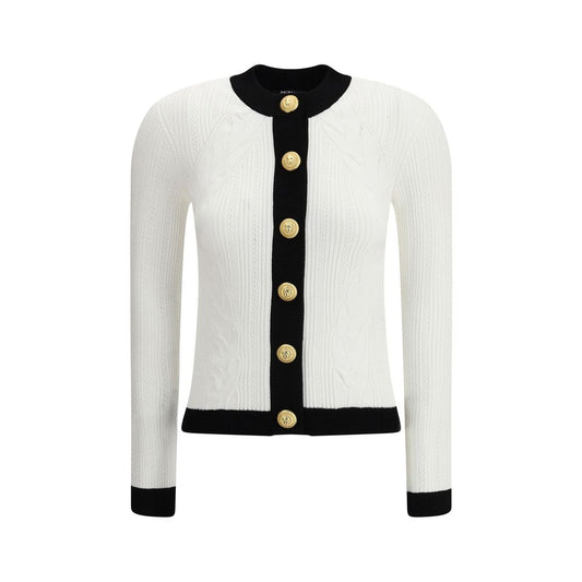 Balmain LS BUTTONED TORSADE KNIT CARDIGAN