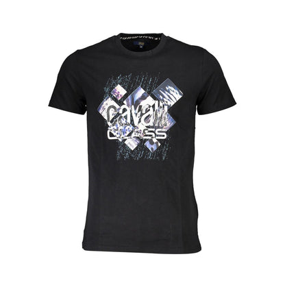 Cavalli Class Black Cotton T-Shirt
