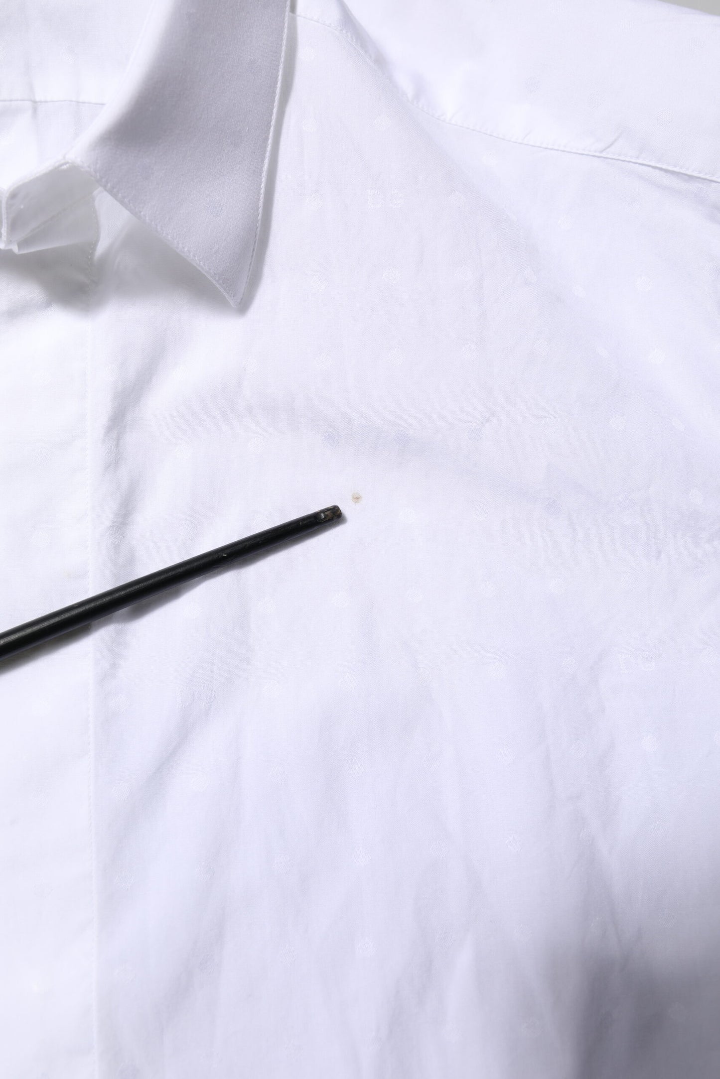 Dolce & Gabbana White Cotton GOLD Dress Formal Shirt