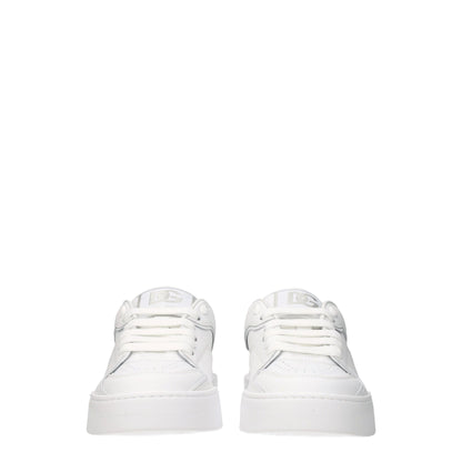 Dolce & Gabbana White Leather Sneakers
