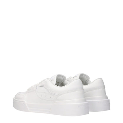 Dolce & Gabbana White Leather Sneakers