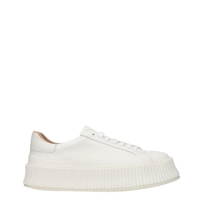 Jil Sander White Leather Sneakers