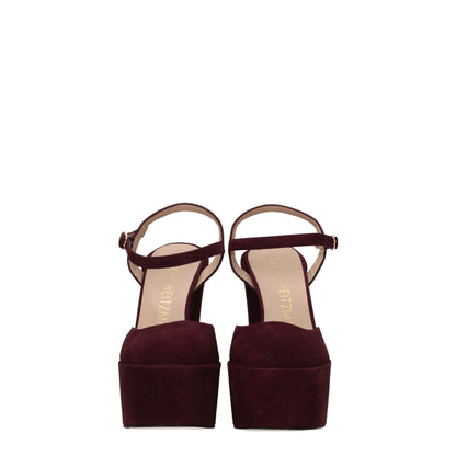 Stuart Weitzman Red Leather Sandal