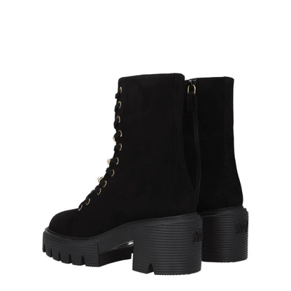 Stuart Weitzman Black Leather Ankle