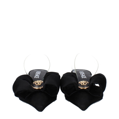 Versace Black Satin Sandal