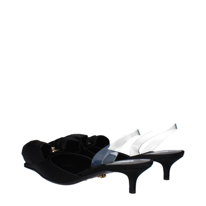 Versace Black Satin Sandal
