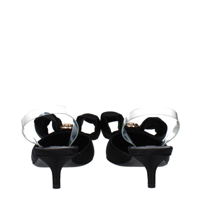 Versace Black Satin Sandal