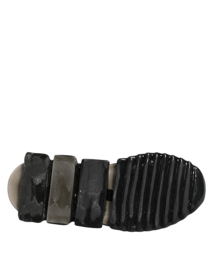 Dolce & Gabbana Black Sorrento Slip On Low Top Sneakers Shoes