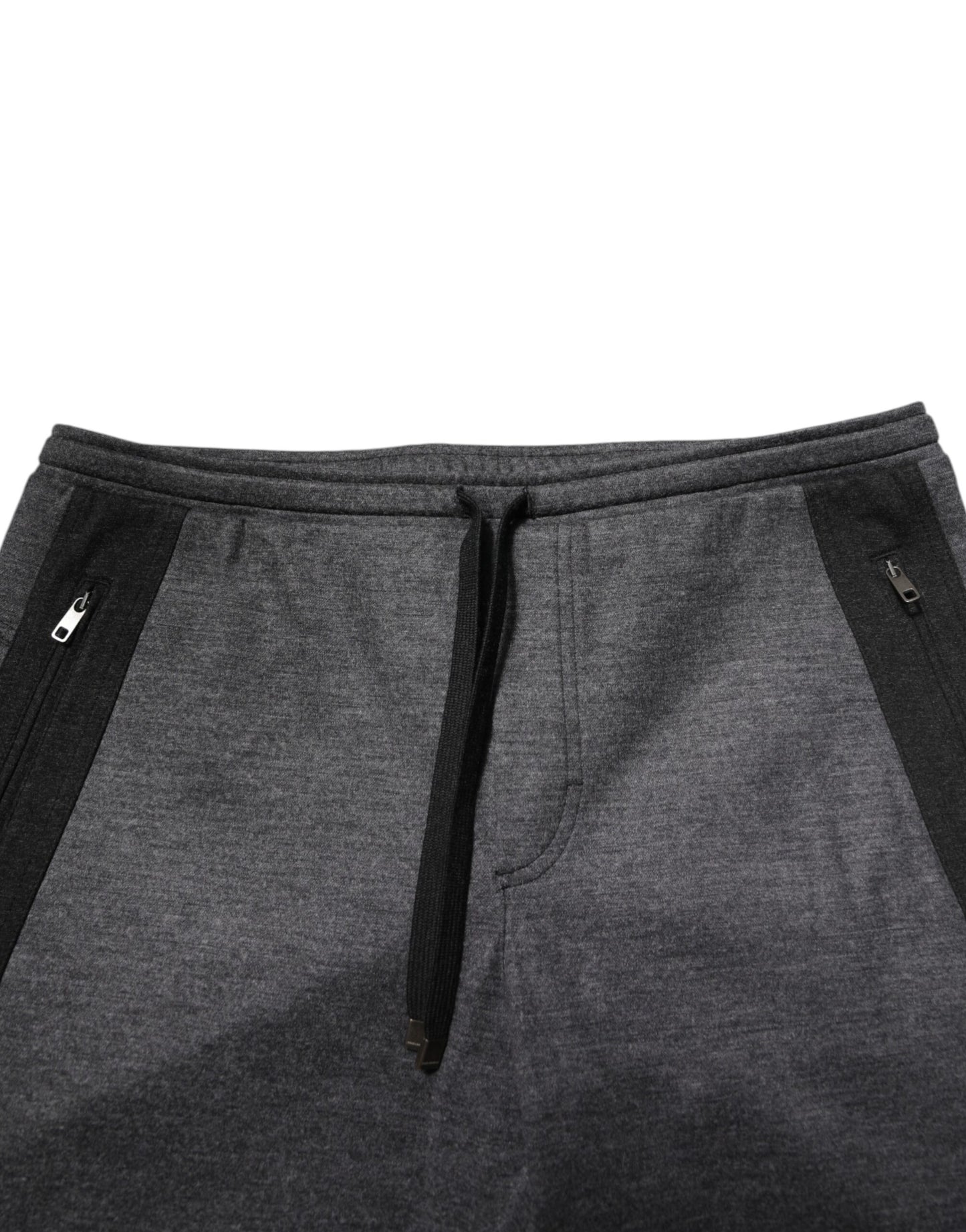 Dolce & Gabbana Gray Black Wool Blend Jogger Sweatpants  Pants