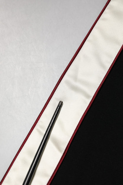 Dolce & Gabbana Black Cotton Plaque Track Cardigan Sweater