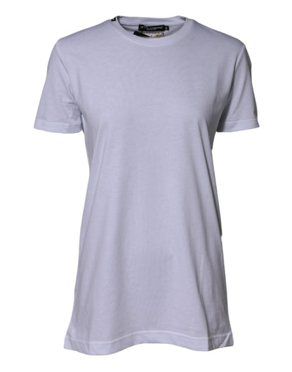 Dolce & Gabbana White Cotton Goodluck 2023 Crew NeckT-shirt