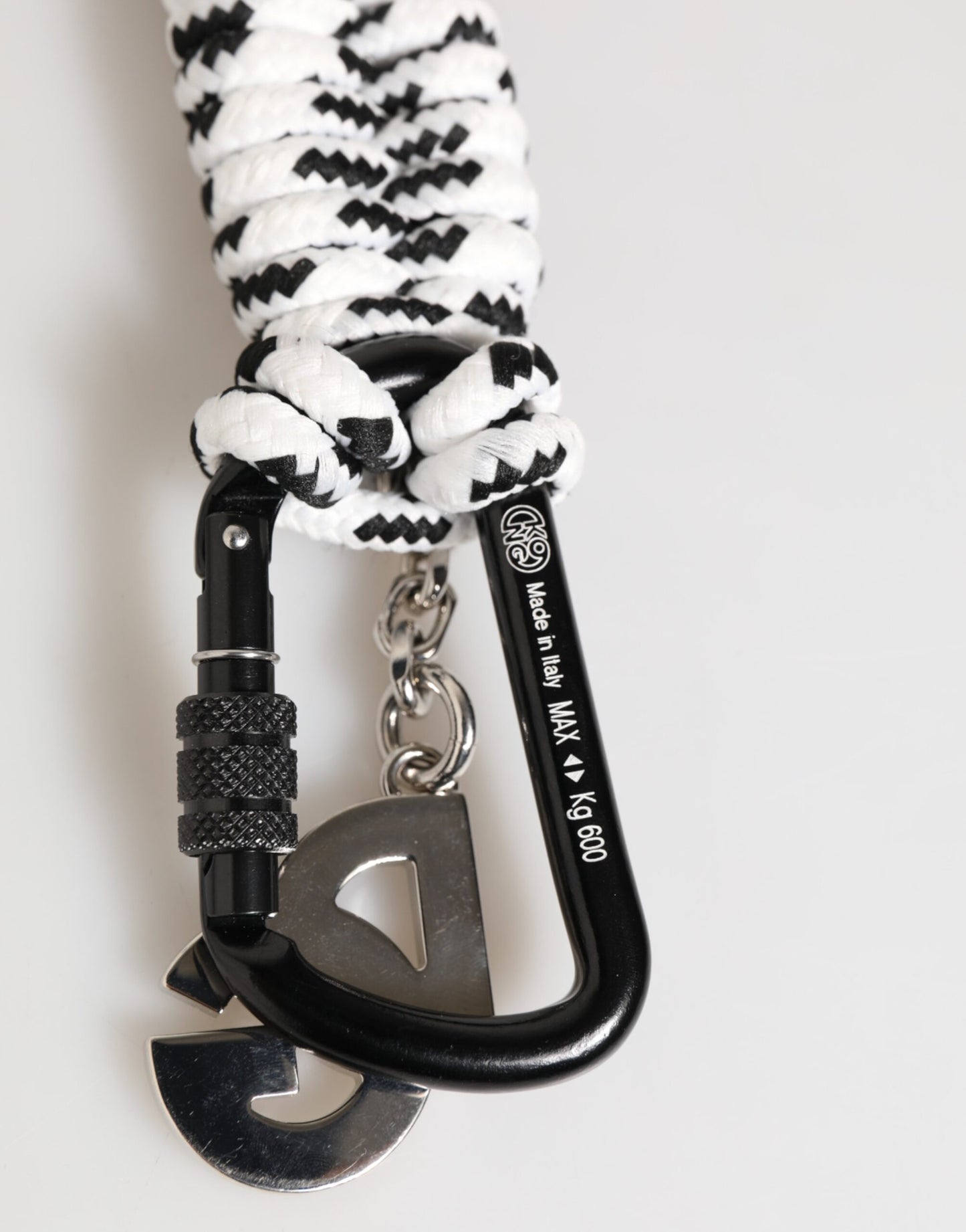 Dolce & Gabbana Multicolor Polyester Tape String DG Logo Keychain Keyring