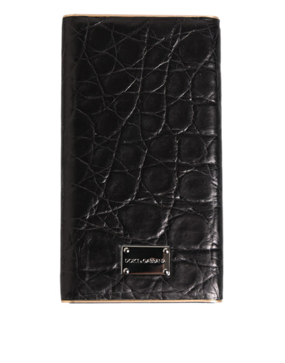 Dolce & Gabbana Black Leather Exotic 3000mAh Power Bank Charger USB