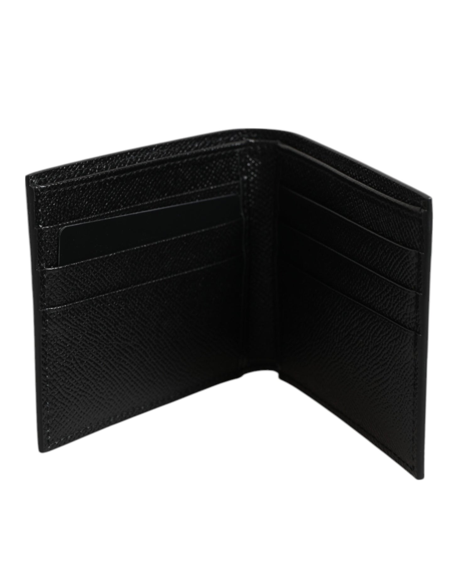 Dolce & Gabbana White Leather DG Star Logo Bifold Card Holder Wallet
