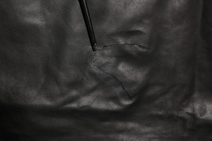 Dolce & Gabbana Black Lamb Leather Trousers Men Pants