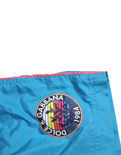 Dolce & Gabbana Blue Polyester Beachwear Men Shorts Swimwear