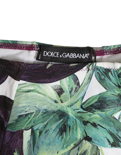 Dolce & Gabbana Eggplant Print High-Waist Briefs Underwear