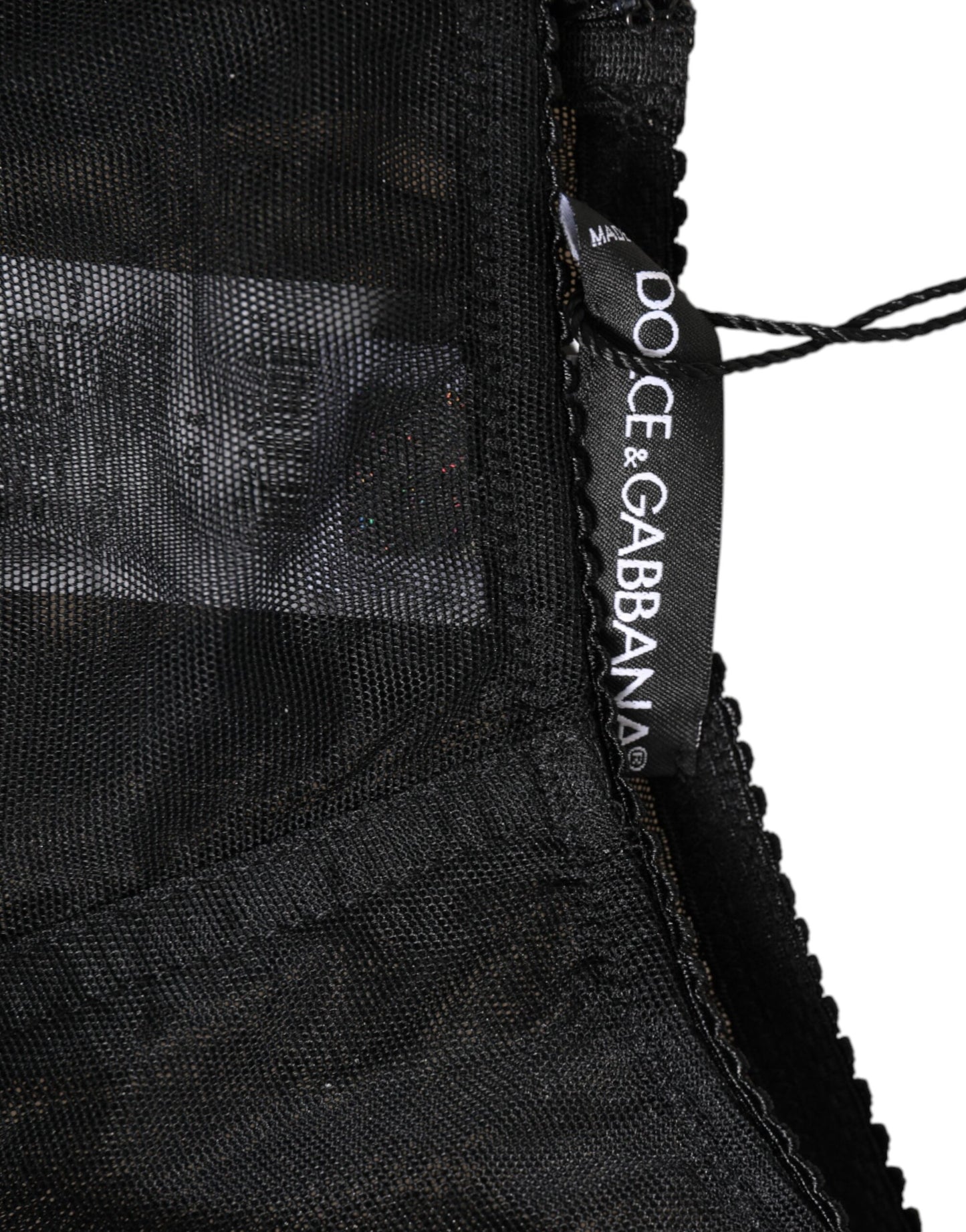 Dolce & Gabbana Black High Waist Mesh Sheer Shapewear Underwear