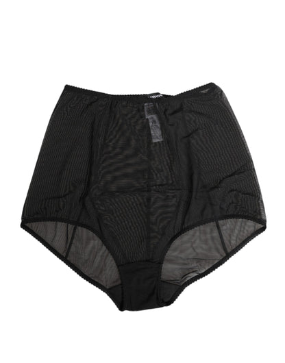 Dolce & Gabbana Black High Waist Mesh Sheer Shapewear Underwear