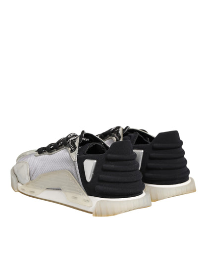 Dolce & Gabbana Multicolor Silver Logo Low Top NS1 Sneakers Shoes